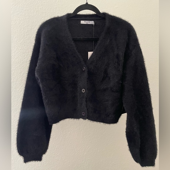 Women’s NA-KD fluffy cardigan and crop tank top set - Picture 4 of 7